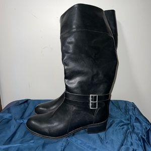 Black knee high boots